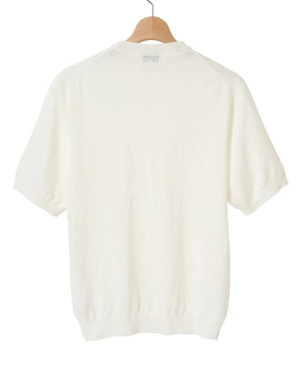 MOONCASTLE 亞麻針織 T-Shirt White