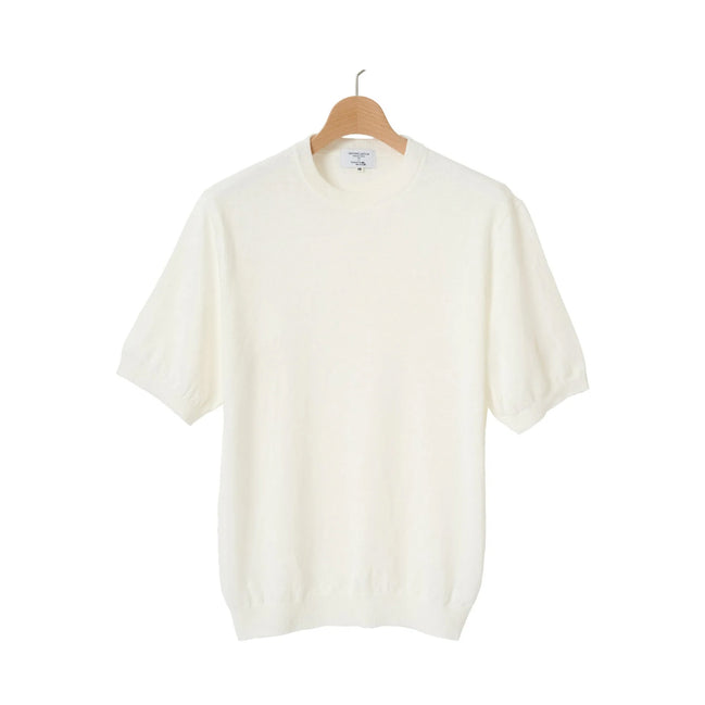 MOONCASTLE 亞麻針織 T-Shirt White