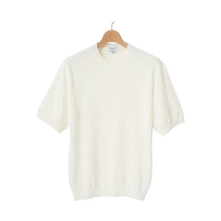 MOONCASTLE 亞麻針織 T-Shirt White