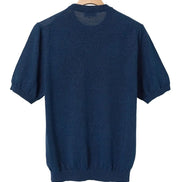 MOONCASTLE 亞麻針織 T-Shirt Navy