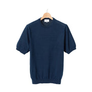 MOONCASTLE 亞麻針織 T-Shirt Navy
