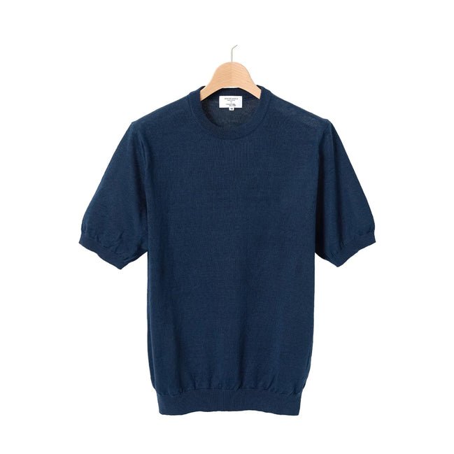 MOONCASTLE 亞麻針織 T-Shirt Navy