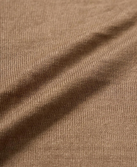 MOONCASTLE 亞麻針織 T-Shirt Light Brown