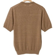 MOONCASTLE 亞麻針織 T-Shirt Light Brown
