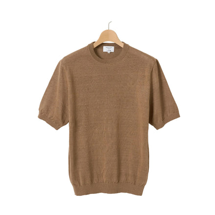 MOONCASTLE 亞麻針織 T-Shirt Light Brown