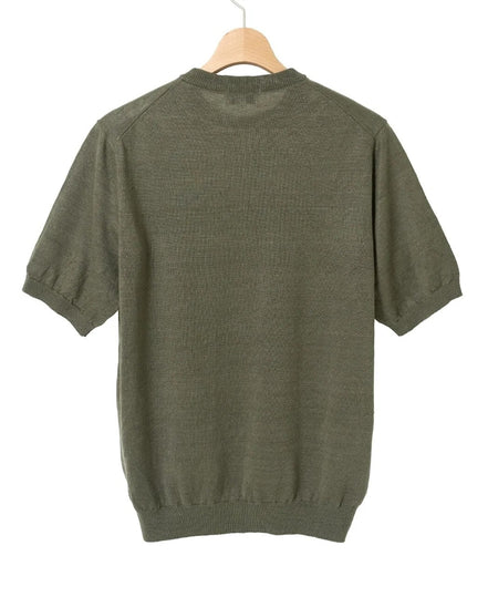 MOONCASTLE 亞麻針織 T-Shirt Green