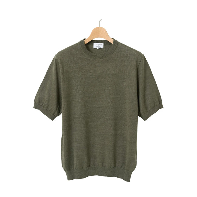 MOONCASTLE 亞麻針織 T-Shirt Green
