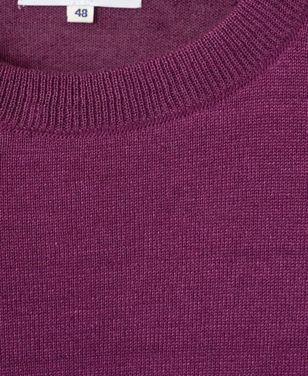 MOONCASTLE 亞麻針織 T-Shirt Purple
