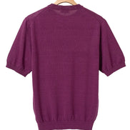 MOONCASTLE 亞麻針織 T-Shirt Purple