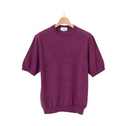 MOONCASTLE 亞麻針織 T-Shirt Purple
