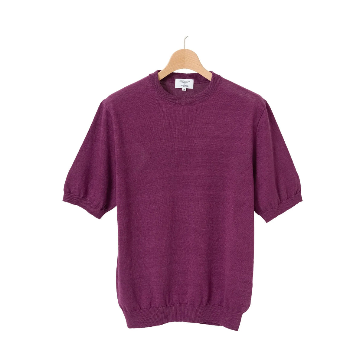 MOONCASTLE 亞麻針織 T-Shirt Purple
