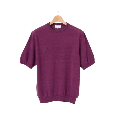 MOONCASTLE 亞麻針織 T-Shirt Purple