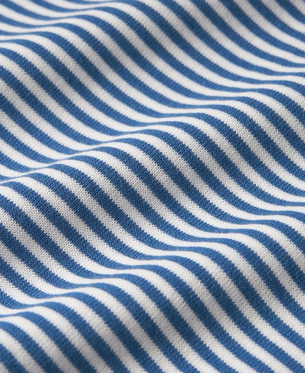 高捻棉抗菌除臭滾邊針織 T-Shirt  Blue