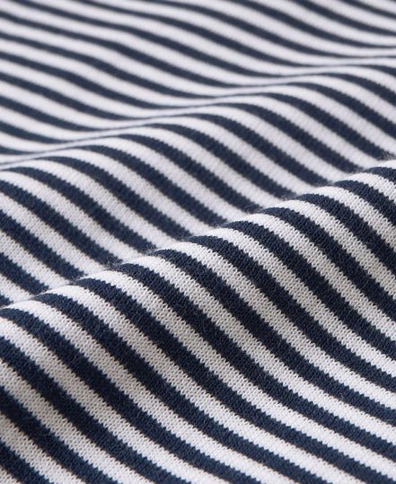 高捻棉抗菌除臭滾邊針織 T-Shirt  Navy