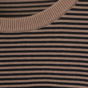 高捻棉抗菌除臭滾邊針織 T-Shirt Brown