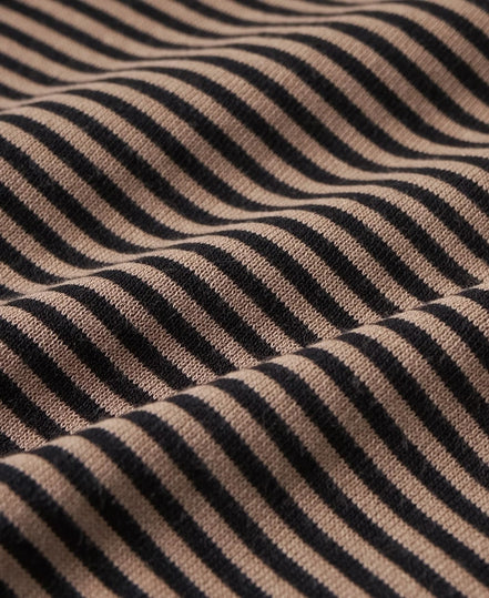 高捻棉抗菌除臭滾邊針織 T-Shirt Brown