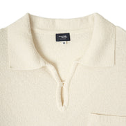 Bouclé Skipper 針織 Polo 衫 White