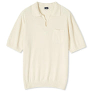 Bouclé Skipper 針織 Polo 衫 White