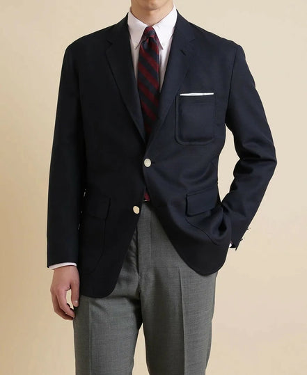 Wool Mohair 無結構 Ivy Navy Blazer