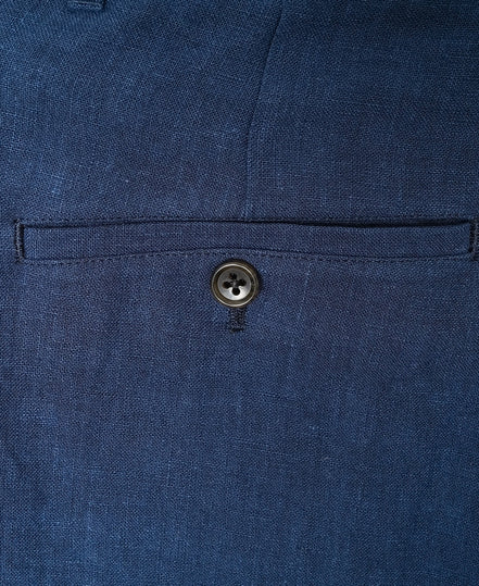 Extra Heavy Linen 雙摺短褲 Navy