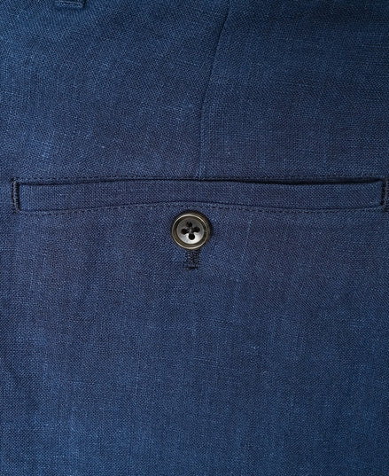 Extra Heavy Linen 雙摺短褲 Navy