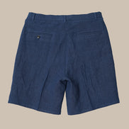 Extra Heavy Linen 雙摺短褲 Navy