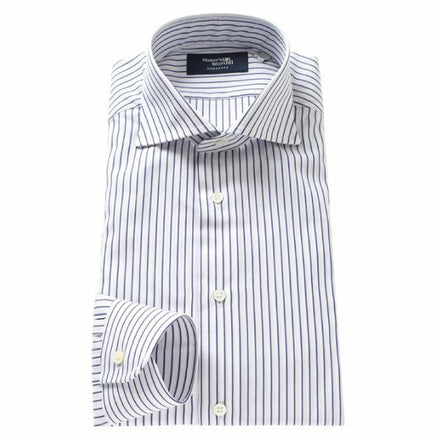 Tokyo Slim Fit - 義式寬角領鉛筆條紋襯衫