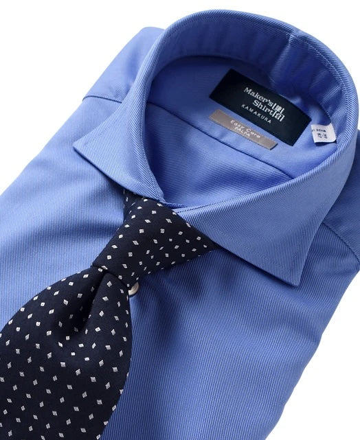 Tokyo Slim Fit - 義式寬角領斜紋布免燙襯衫