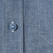 Vintage 海軍藍 Chambray 直領襯衫
