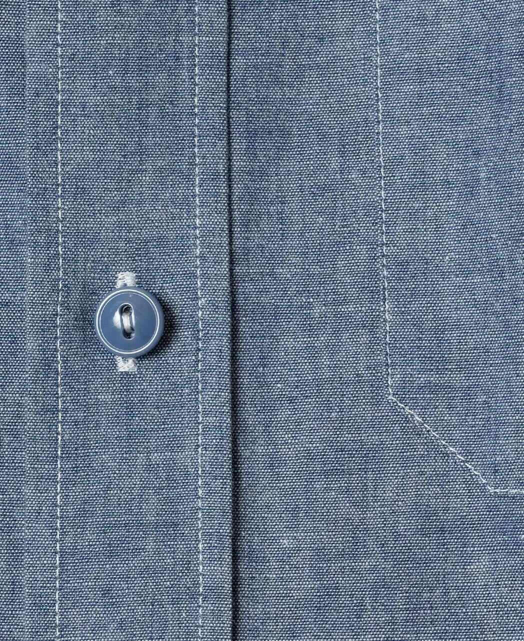 Vintage 海軍藍 Chambray 直領襯衫