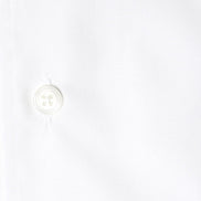 棉麻一片領義式襯衫 White