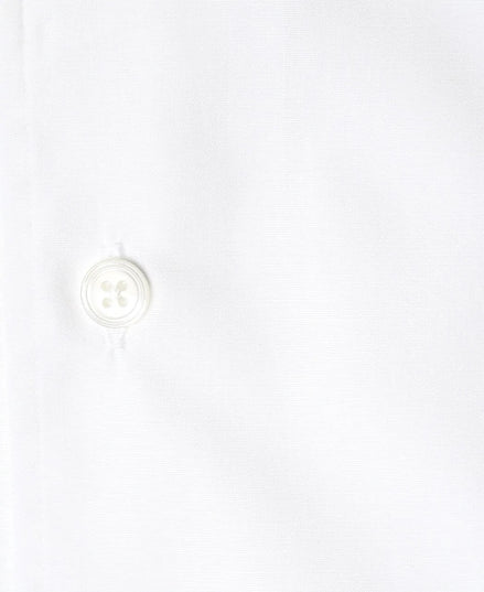 棉麻一片領義式襯衫 White