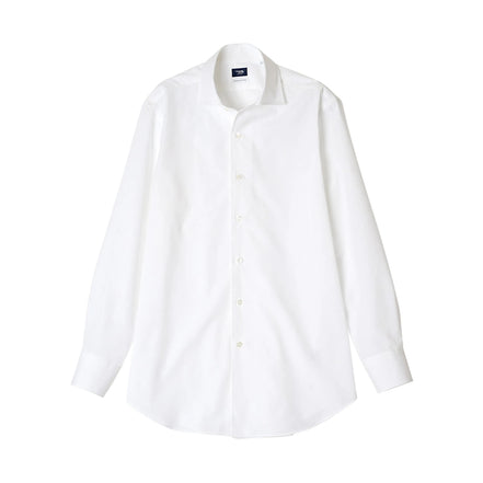 棉麻一片領義式襯衫 White