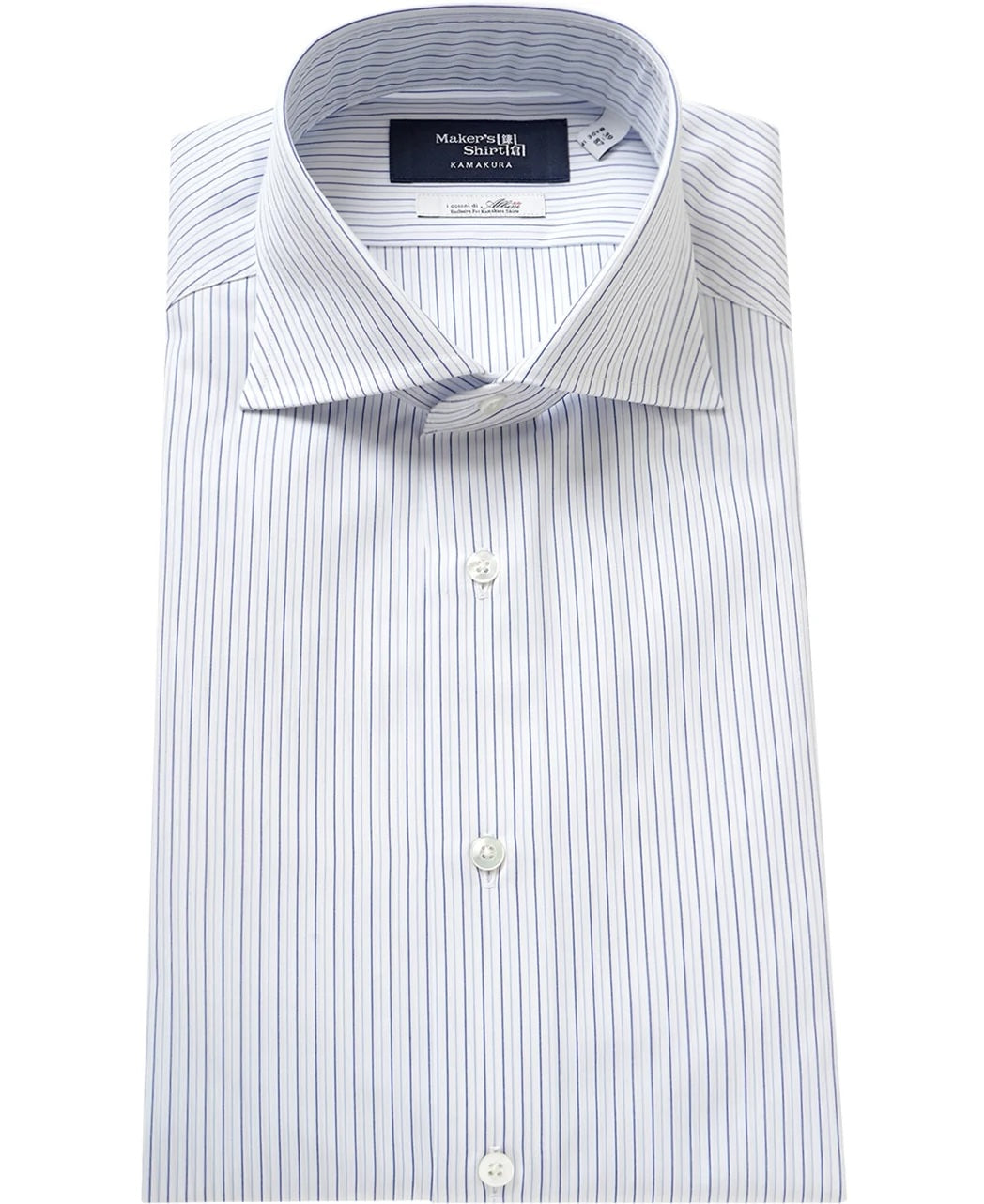 Tokyo Slim Fit - 義式寬角領多重條紋免燙襯衫