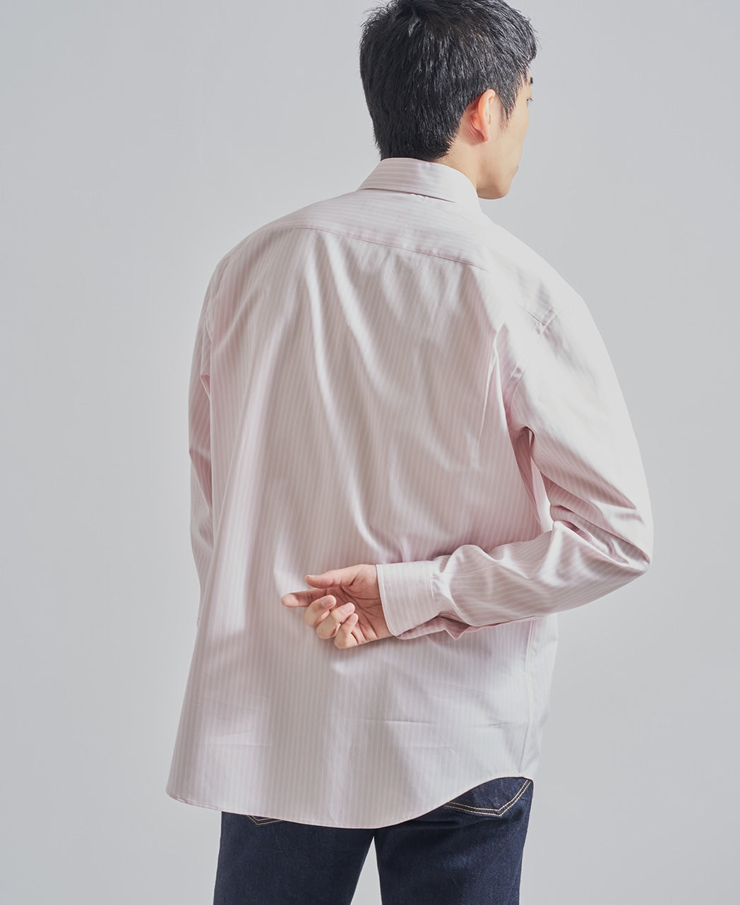 府綢棉法式休閒襯衫 Pink