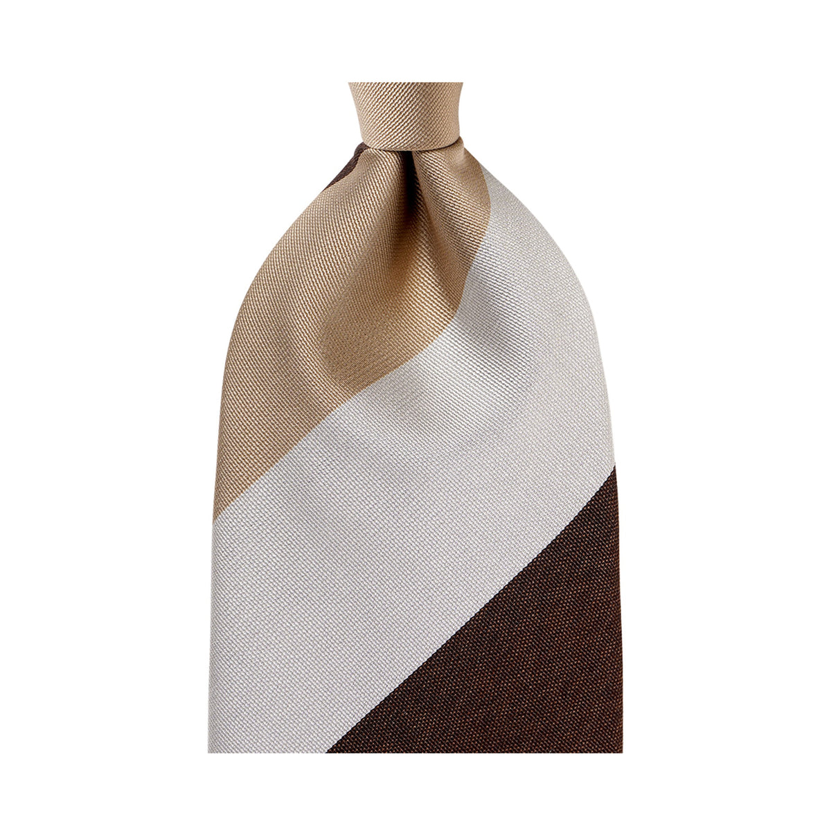 Tie Yamanashi Fabric Beige / Ecru / Brown Stripe
