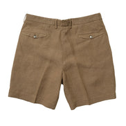 Napoli 亞麻雙摺短褲 Brown