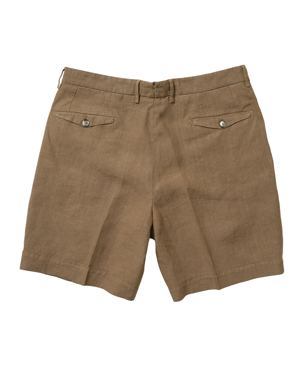 Napoli 亞麻雙摺短褲 Brown