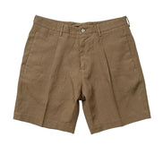 Napoli 亞麻雙摺短褲 Brown
