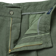 Napoli 亞麻雙摺短褲 Green