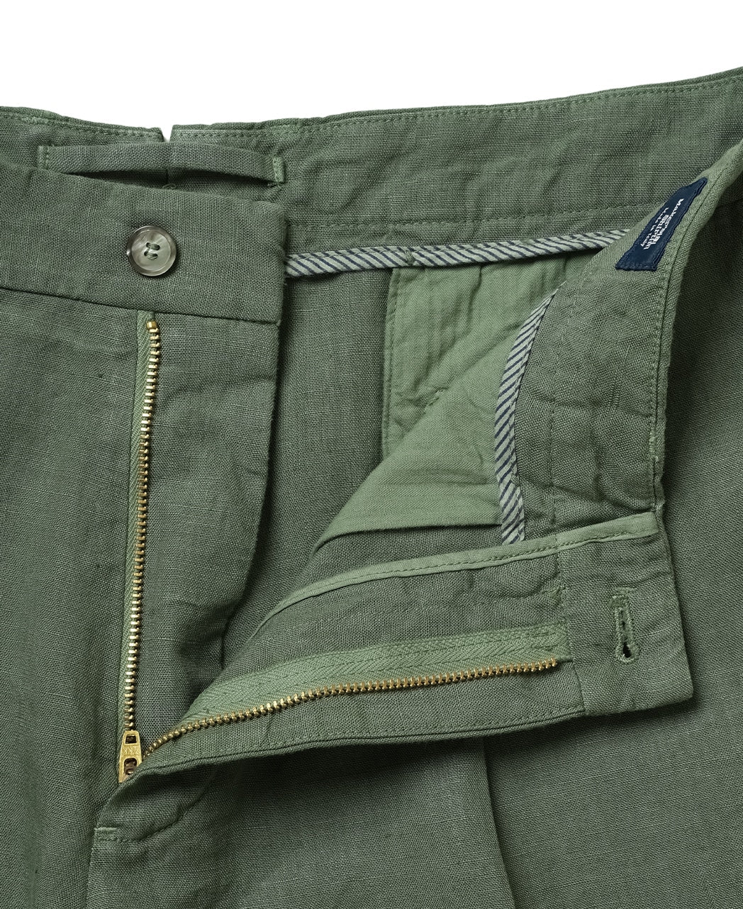 Napoli 亞麻雙摺短褲 Green