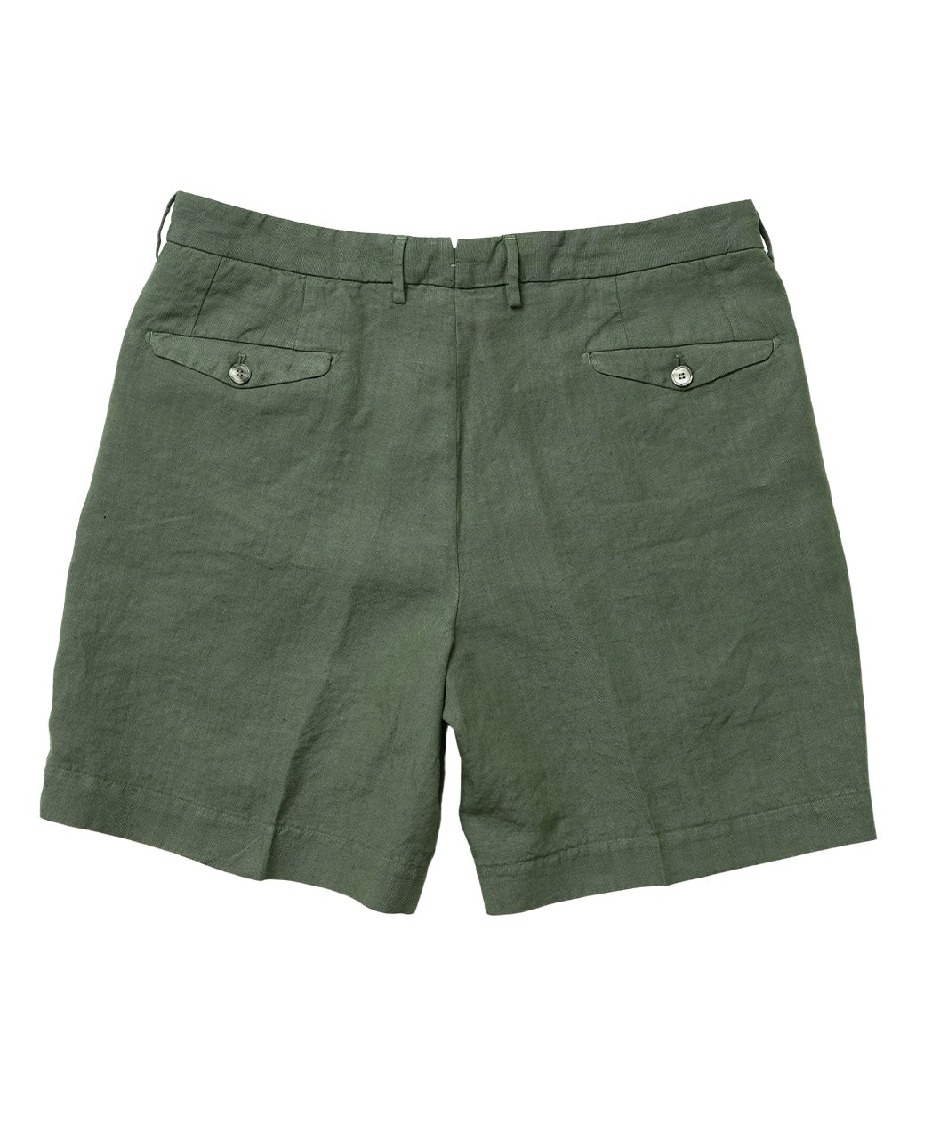 Napoli 亞麻雙摺短褲 Green