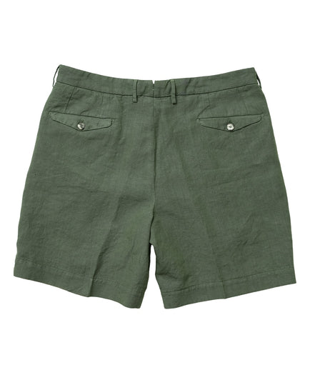 Napoli 亞麻雙摺短褲 Green