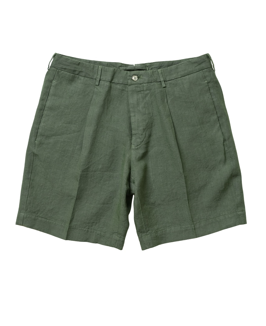 Napoli 亞麻雙摺短褲 Green