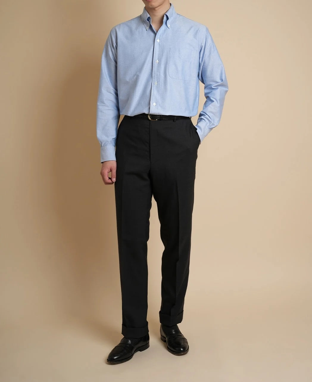 Ametora 藍色赤耳 Oxford 鈕扣領襯衫