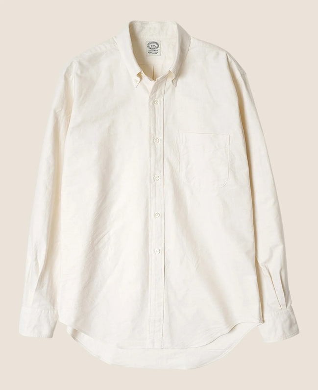 Vintage Ivy 米色 Oxford 鈕扣領襯衫