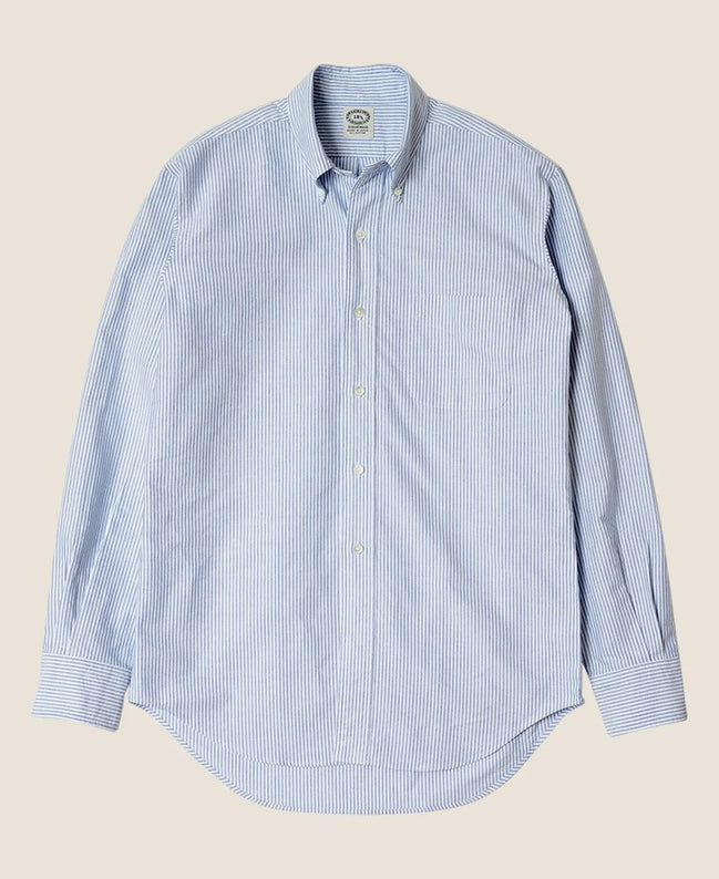 Vintage Ivy 淺藍條紋 Oxford 鈕扣領襯衫