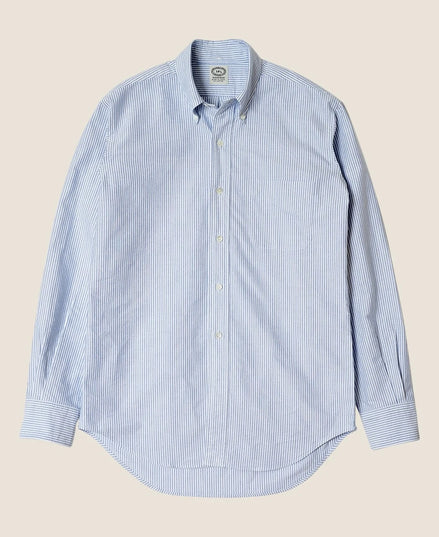 Vintage Ivy 淺藍條紋 Oxford 鈕扣領襯衫