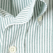 Vintage Ivy 綠色條紋 Oxford 鈕扣領襯衫
