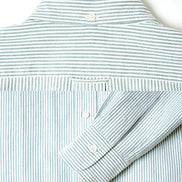Vintage Ivy 綠色條紋 Oxford 鈕扣領襯衫